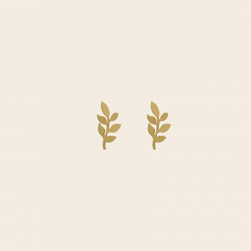 گوشواره میخی  برگ زیتون
